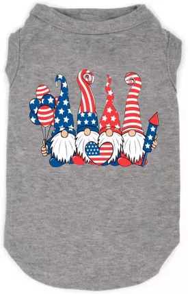 American Flag Popsicle 4th of July Funny Graphic Puppy Clothes Memorial Day, Independence Day, Holiday Dog Clothes for Small Dogs Boy Girl, Pet Cat Outfit (X-Small, gnome)