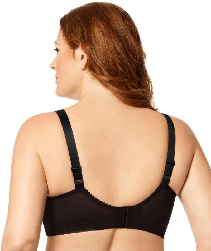Elila Embroidered Wire-Free Bra - Black