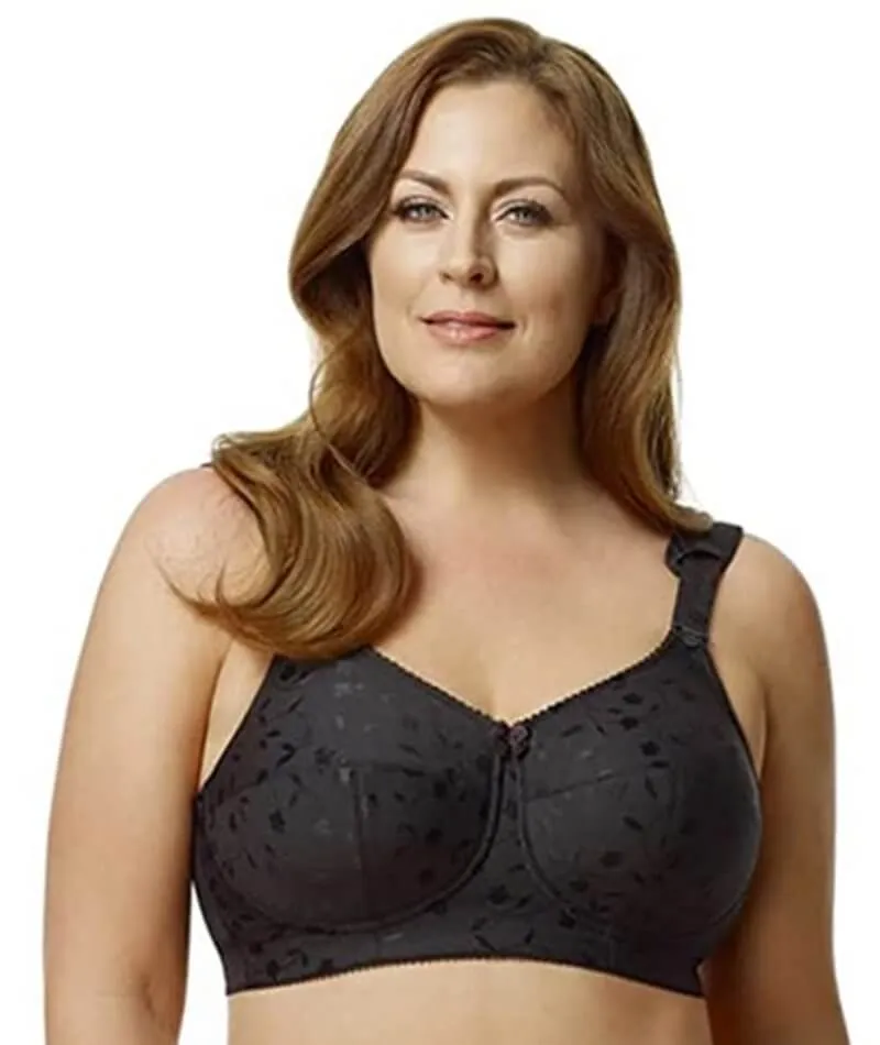 Elila Jacquard Wire-Free Bra - Black