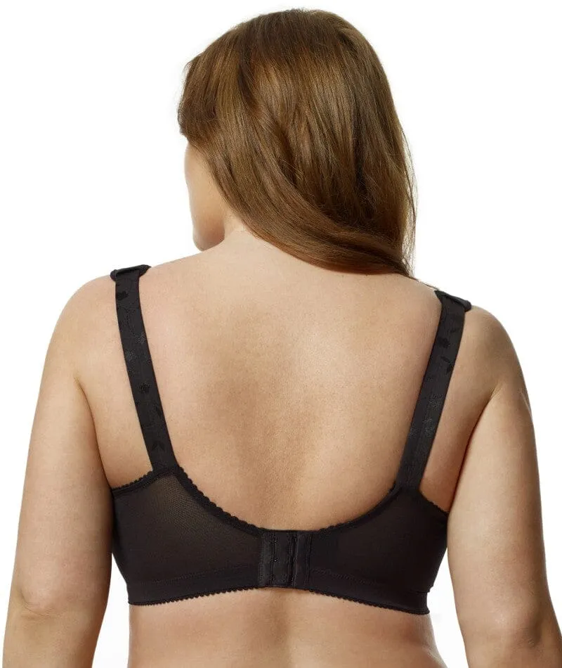 Elila Jacquard Wire-Free Bra - Black