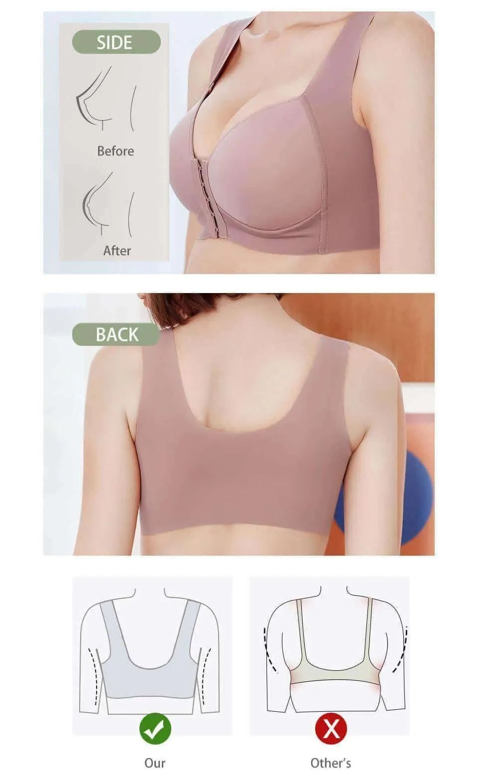 Front Fastening Bra - Wire Free!