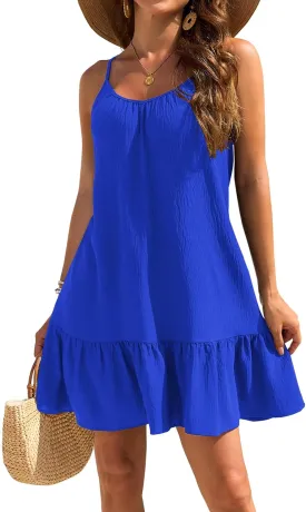 Halife Swimsuit Coverup for Women 2025 Vacation Beach Cover Ups Spaghetti Straps Bathing Suit Cover Up Sundress