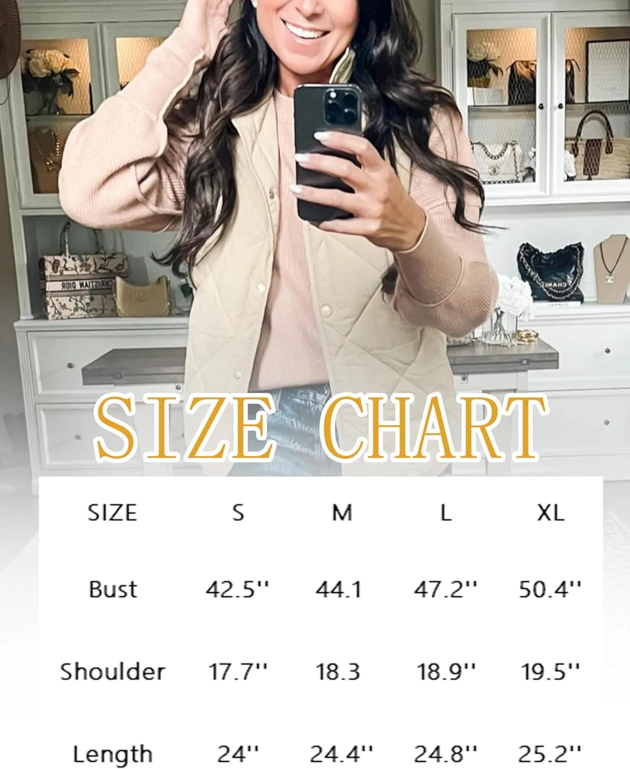 HangNiFang Women's Winter Cropped Puffer Vest Lightweight Sleeveless Warm Outerwear Puffer Vest Padded Gilet