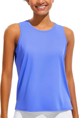 JOYSPELS Ice Silk Workout Tank Tops for Women Cool-Dry Sleeveless Loose Fit Yoga Shirts Athletic Running Gym