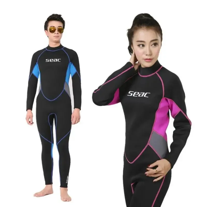 Men & women 2.5mm neoprene diving suit one piece full body swimming