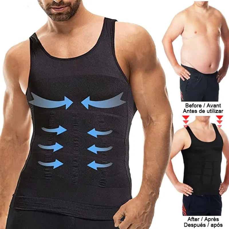 Men's Compression Slimming Vest Shapewear Shirt