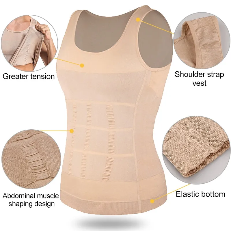 Men's Compression Slimming Vest Shapewear Shirt