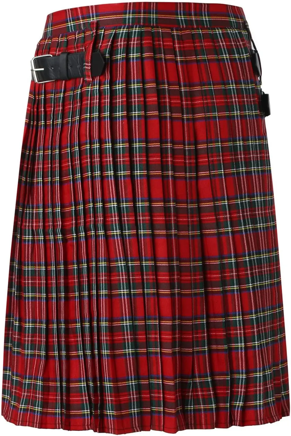 Mens Utility Kilt Scottish Traditional Highland Tartan Kilts High Waist Vintage Buckle Pleated Tactical Shorts