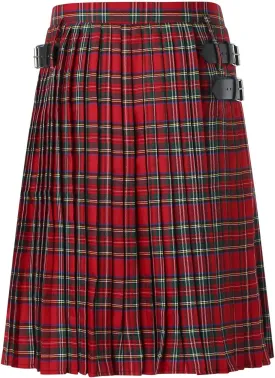 Mens Utility Kilt Scottish Traditional Highland Tartan Kilts High Waist Vintage Buckle Pleated Tactical Shorts