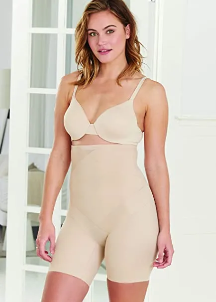 MIRACLE SUIT <BR>
High Waist, Thigh Slimmer, Firm Control <BR>
Skin Colour <BR>
