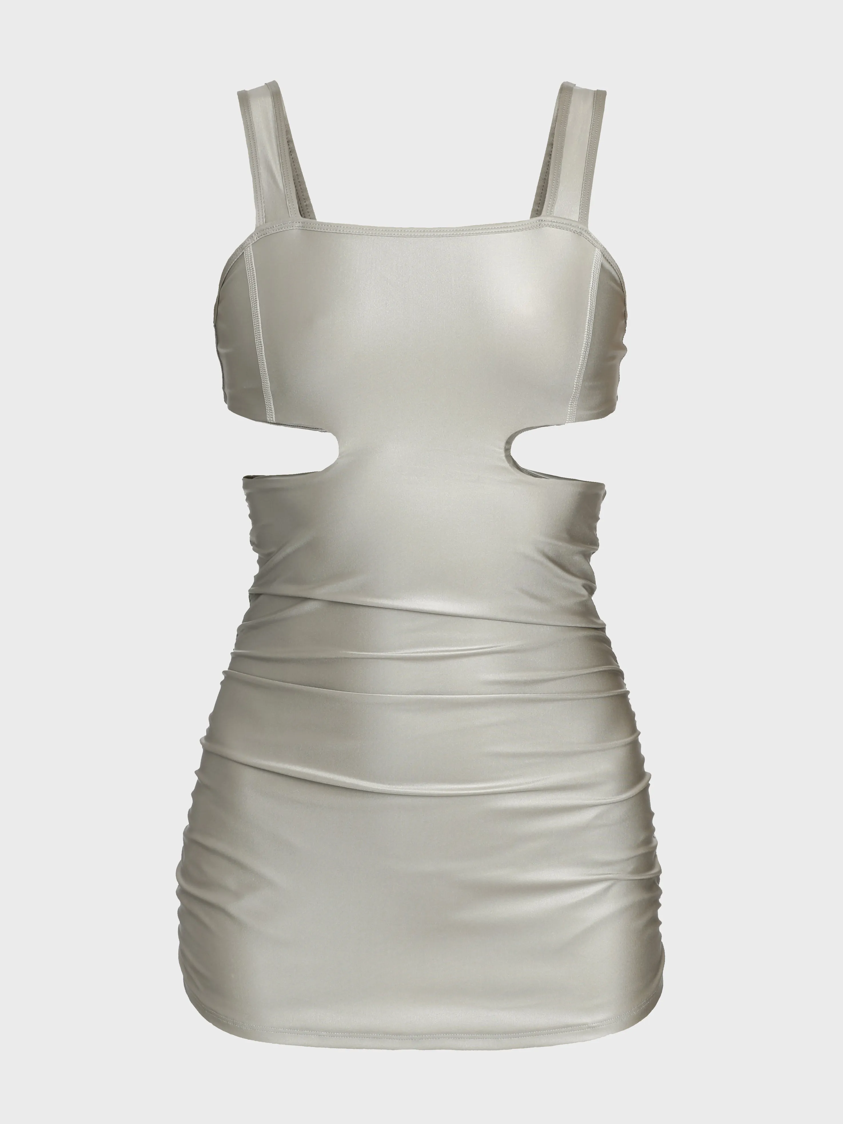 One piece cut out swim skorts