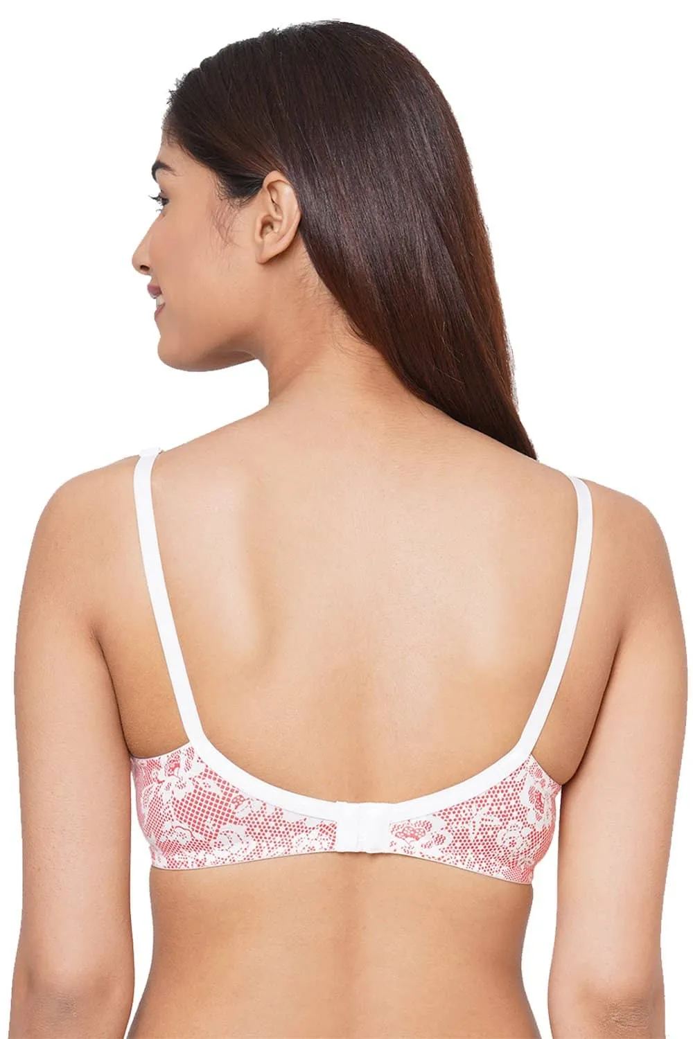 Organic Cotton  Antimicrobial  Seamless Side Support Bra (Pack of 3)-ISB057-Skin_Skin_Pink Lace Print-