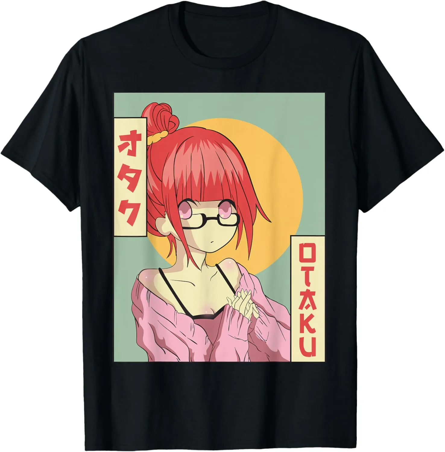 Otaku Anime Girl Japanese Vaporwave Aesthetic T-Shirt