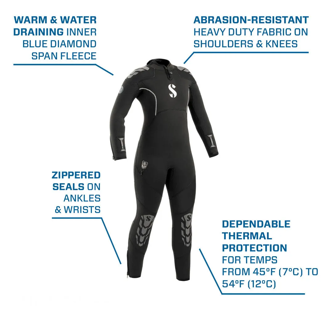 Scubapro Everflex Yulex 7.5/5mm Dive Steamer Wetsuit - Women