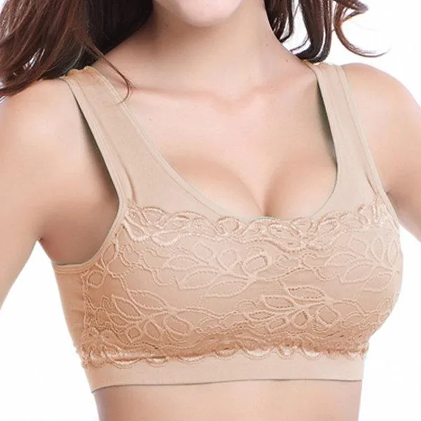 Seamless Wire-Free Lace Bras