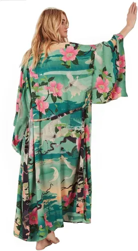 shermie Women's Long Kimono Bohemian Loose Causal Summer Beach Bikini Swimwear Swimsuit Cover Up