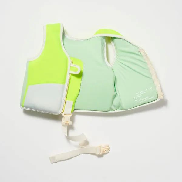 Swim Vest Shark Tribe Blue Neon Citrus Ages 1-2 S4057