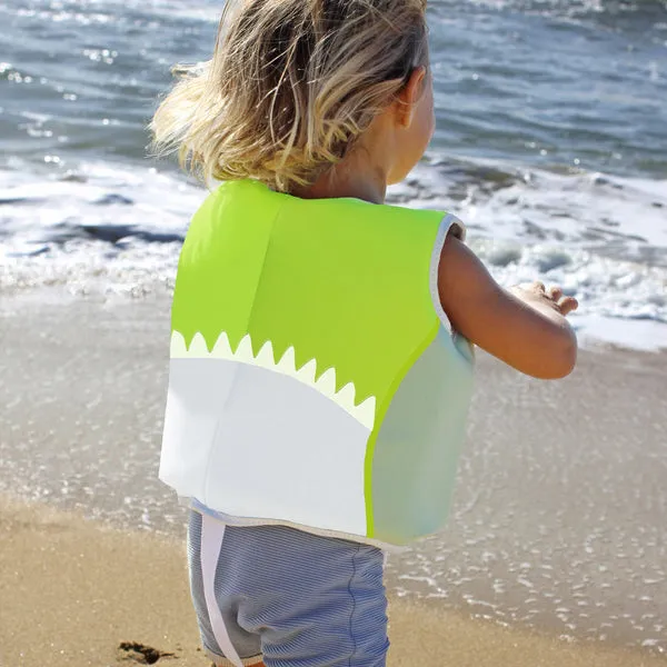 Swim Vest Shark Tribe Blue Neon Citrus Ages 1-2 S4057
