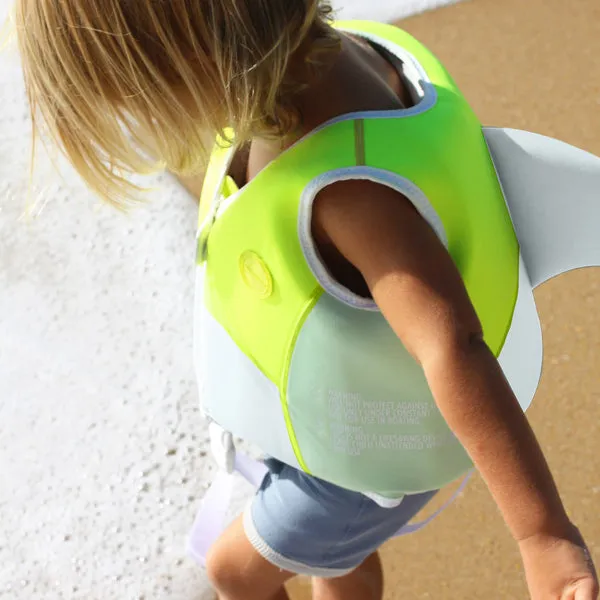 Swim Vest Shark Tribe Blue Neon Citrus Ages 1-2 S4057