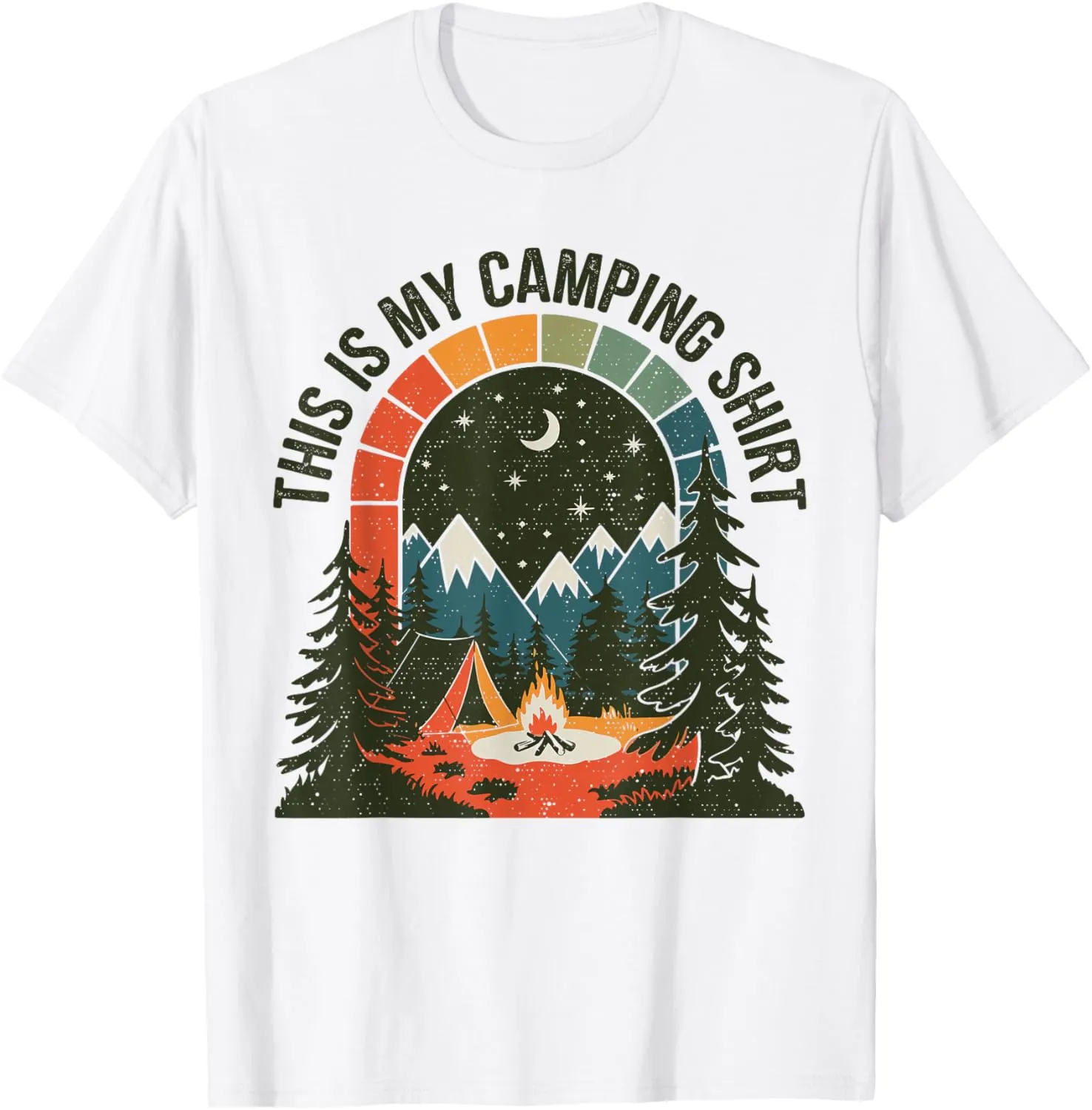 Vintage Camper This Is My Camping Hiking Clothes Women Men T-Shirt